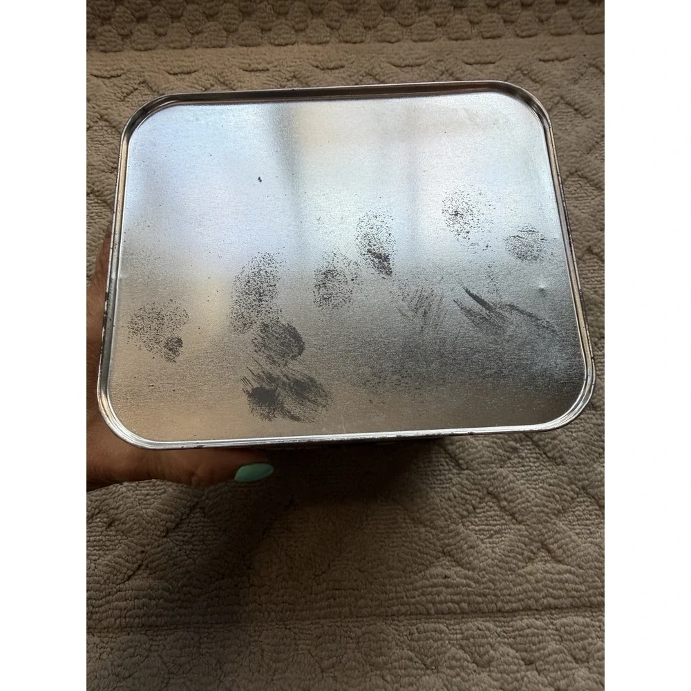 Purina MEOW MIX TIN Collectible 1996 Tin Cat Food Canister Tin Vintage Kitty Tin